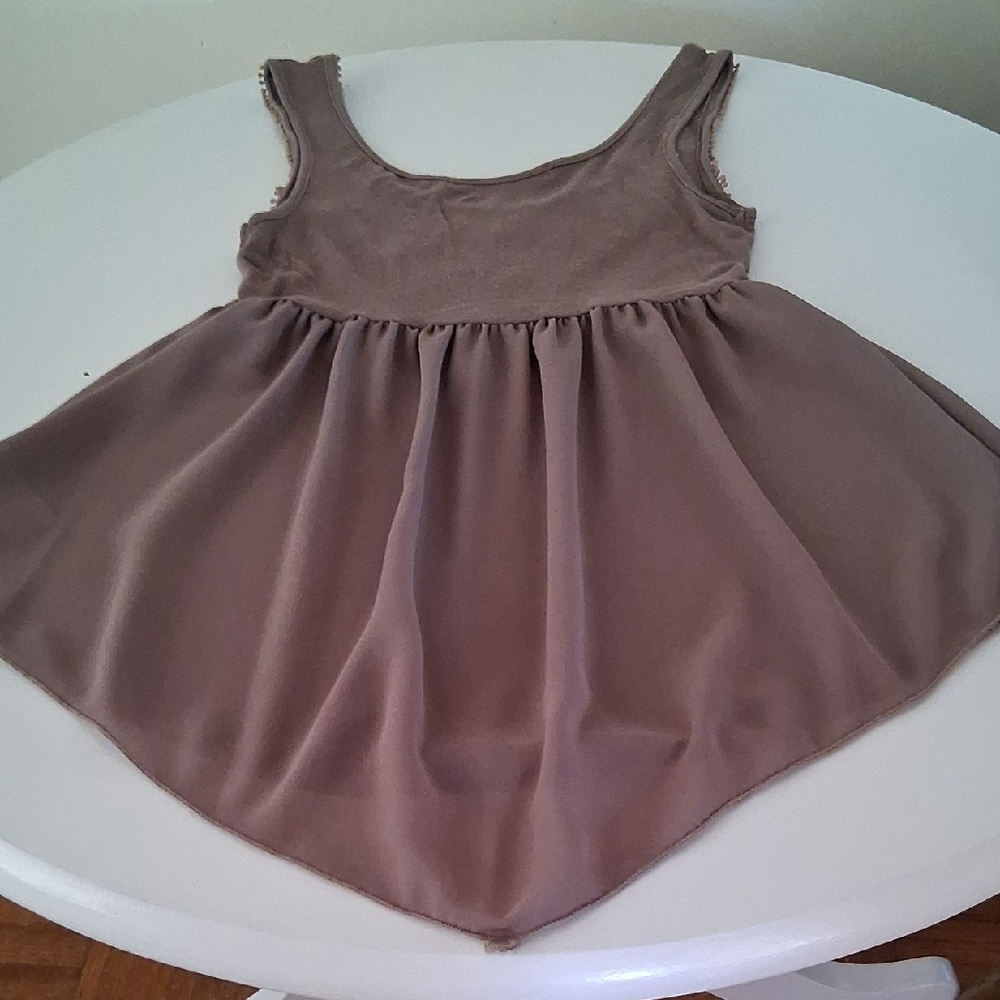Living Doll Brown Lace Trim Tank Top - Picture 3 of 3